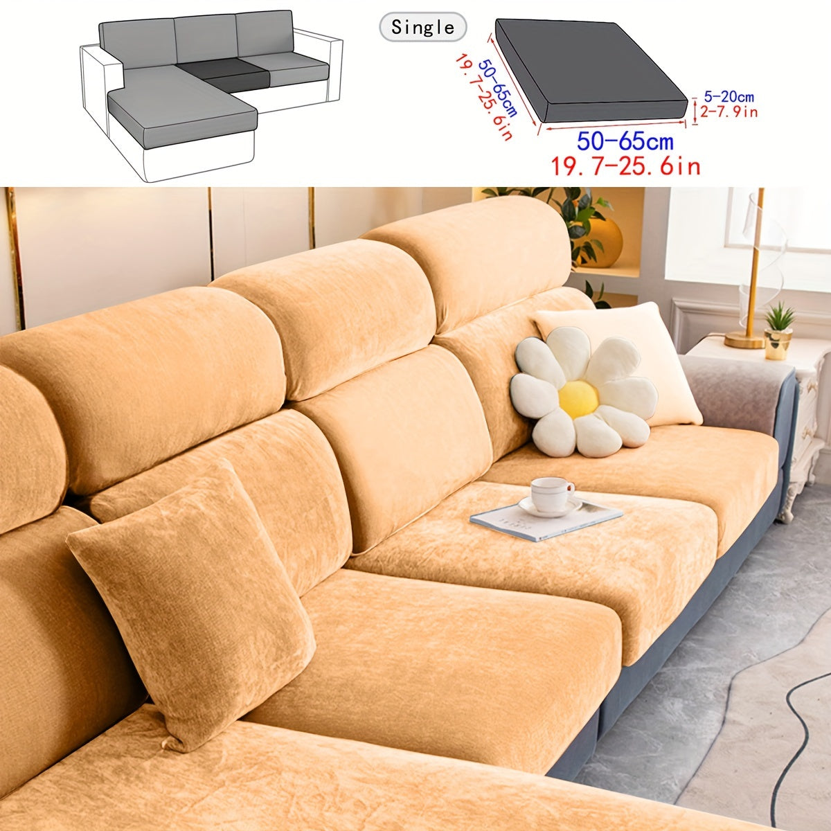 1pc Premium Thickened Sofa Slipcover - Waterproof Furniture Protector for Bedroom, Office, Living Room Home Decor - Stain-Resistant, Easy to Clean, Durable Couch Cover with Soft Brushed Fabric