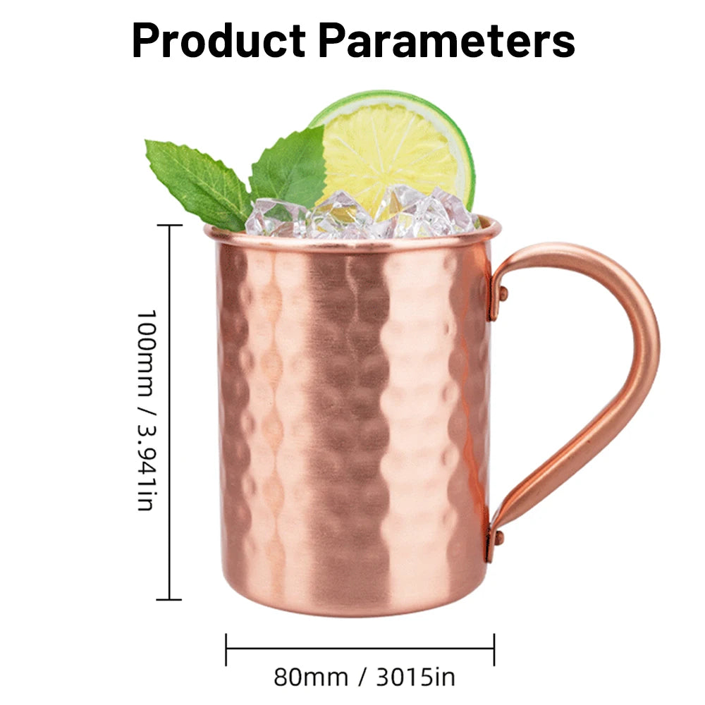 1pc 450ml Copper Moscow Mule Mug Durable Stainless steel Beer Mugs Coffee Mug Milk Cup Bar Cup Drinkware 2025 New