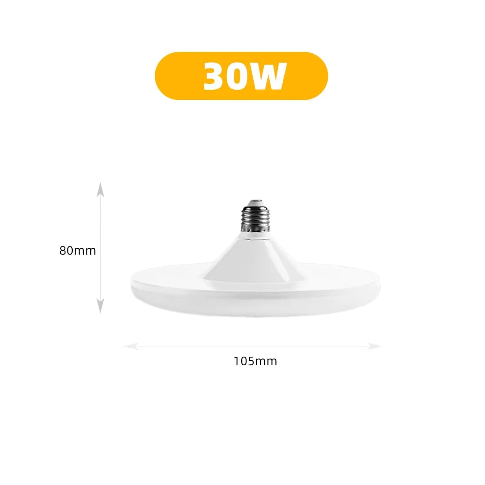1PC 220V LED Bulb E27 Base Household Energy Saving Lamp 20W 30W 40W 60W 100W Indoor Lighting Flying Saucer Light Ampoule E27