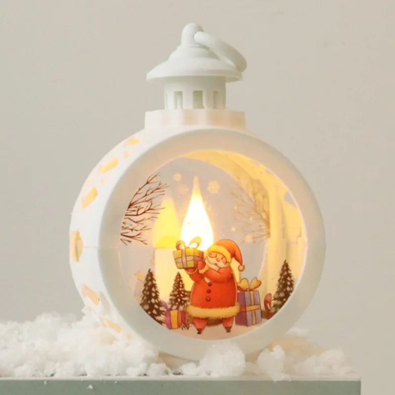Christmas Decorations Retro Night Lights Luminous Gift Window Decorations Tabletop Decorations Props Atmosphere Pendants