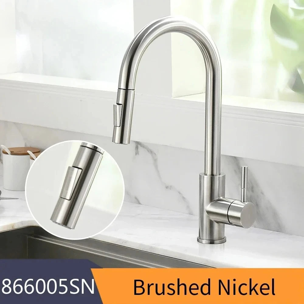 Kitchen Basin Faucets,silver color Surface Faucet,bathroom Sink Taps,Pull Out Kitchen Taps ,Single Hole G1/2 mixer Faucet