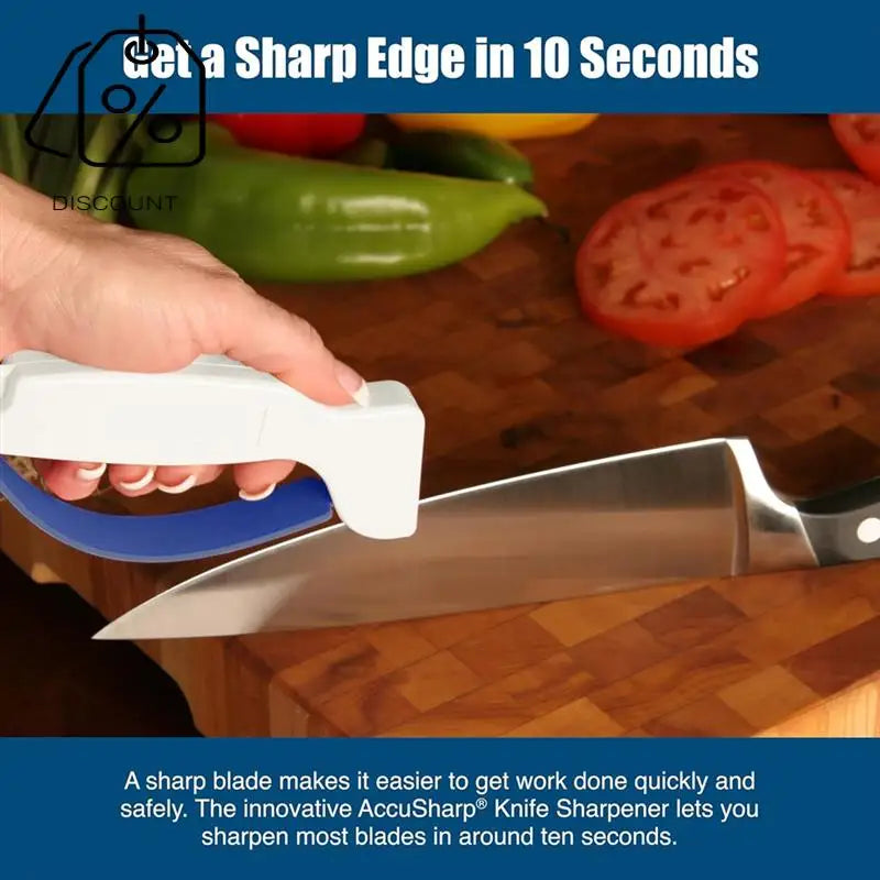 A19F-2Pack Kitchen Knifes Sharpener Handheld Carbide Tipped Blade Sharpener Sharpens Knives & Scissors