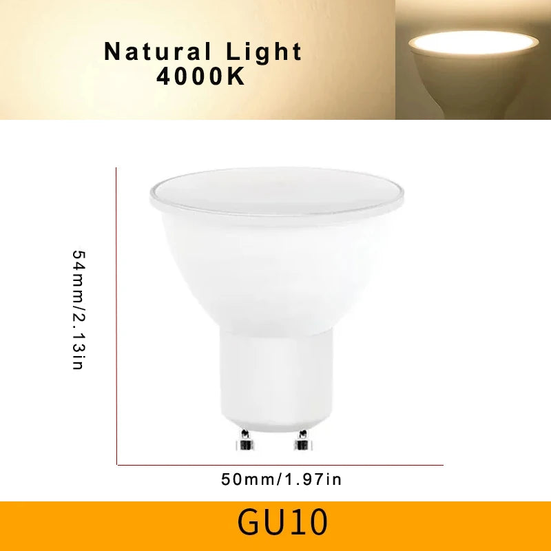 4PCS LED Spotlight Bulb GU10 AC220V 3W 6W 9W 12W 180 Degree Beam Angle High Lumen Indoor LED Energy Saving Lights Bulb