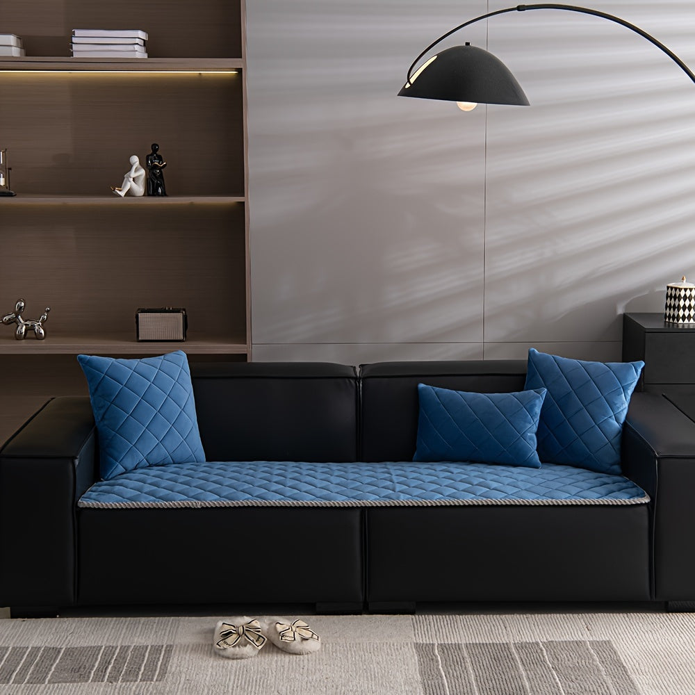 1pc Premium Thickened Sofa Slipcover - Non-Slip, Warm, Soft, and Stain-Resistant Furniture Protector for Bedroom, Office, Living Room, and Home Decor - Easy to Clean, Machine Washable, and Perfect for Pet Owners and Families