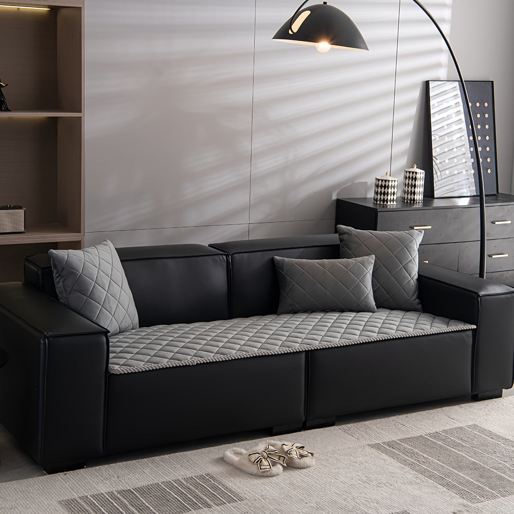 1pc Premium Thickened Sofa Slipcover - Non-Slip, Warm, Soft, and Stain-Resistant Furniture Protector for Bedroom, Office, Living Room, and Home Decor - Easy to Clean, Machine Washable, and Perfect for Pet Owners and Families