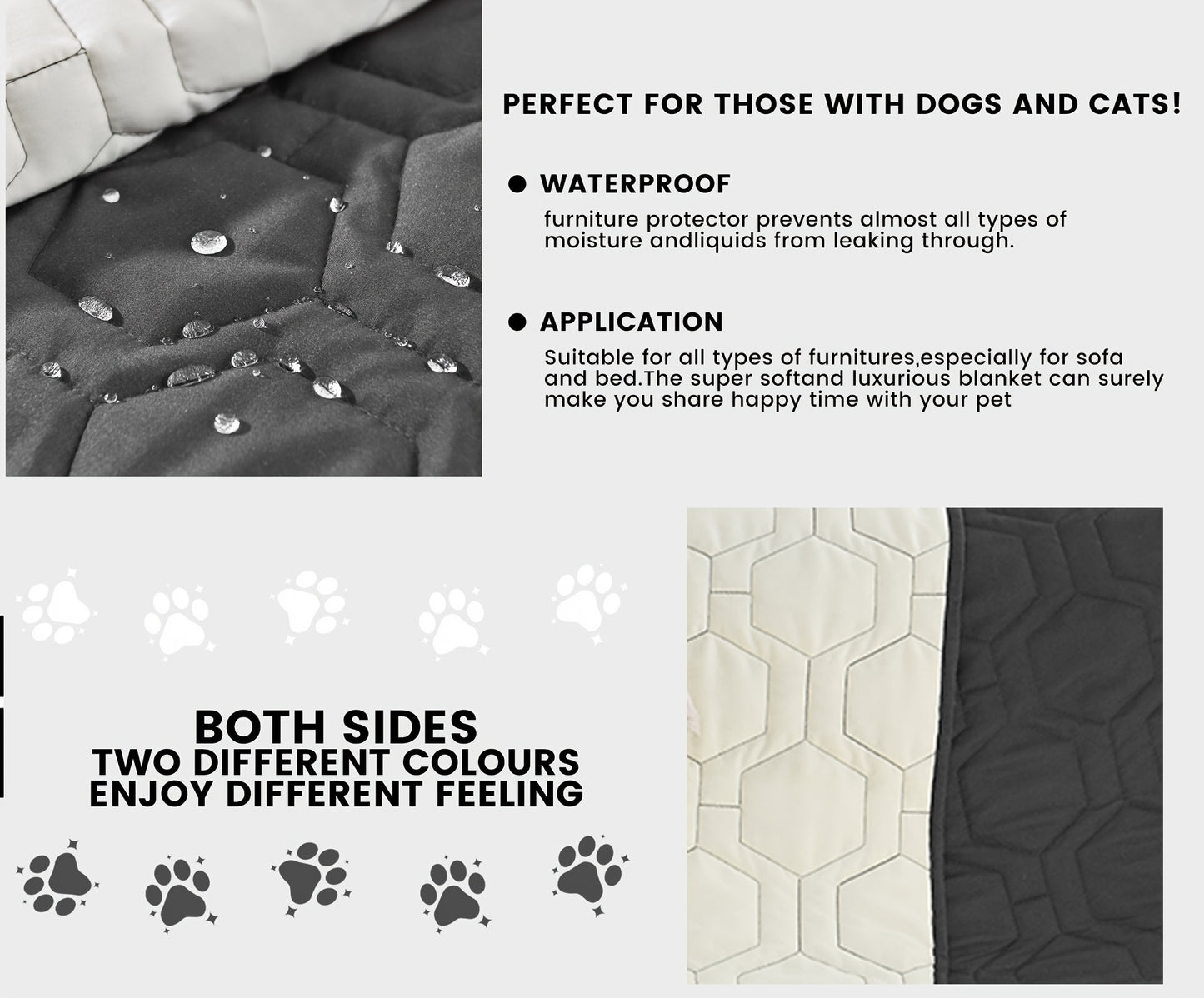 1 PC Dog Bed Cover And Pet Blanket Sofa Pet Bed Mat, Car Incontinence Mattress Protectors Furniture Couch Cover For Most Cats Dogs