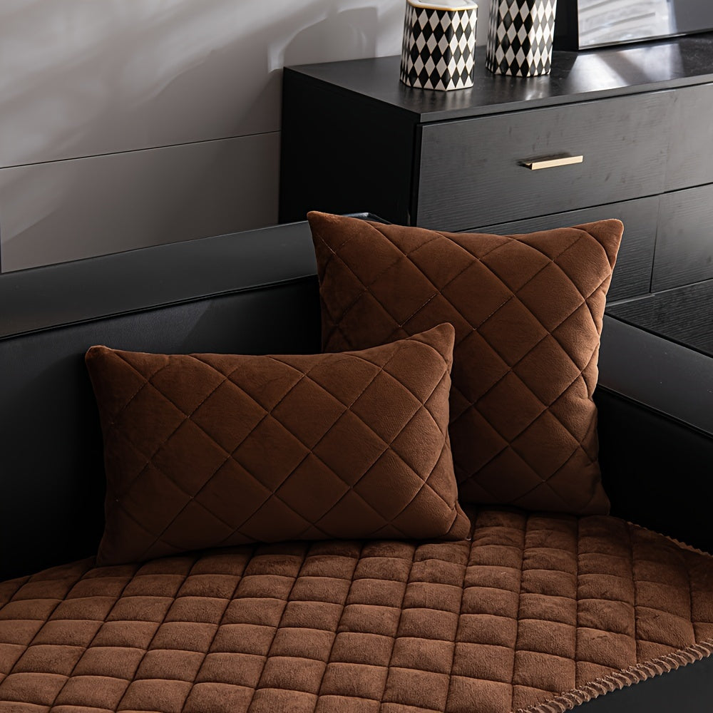 1pc Premium Thickened Sofa Slipcover - Non-Slip, Warm, Soft, and Stain-Resistant Furniture Protector for Bedroom, Office, Living Room, and Home Decor - Easy to Clean, Machine Washable, and Perfect for Pet Owners and Families