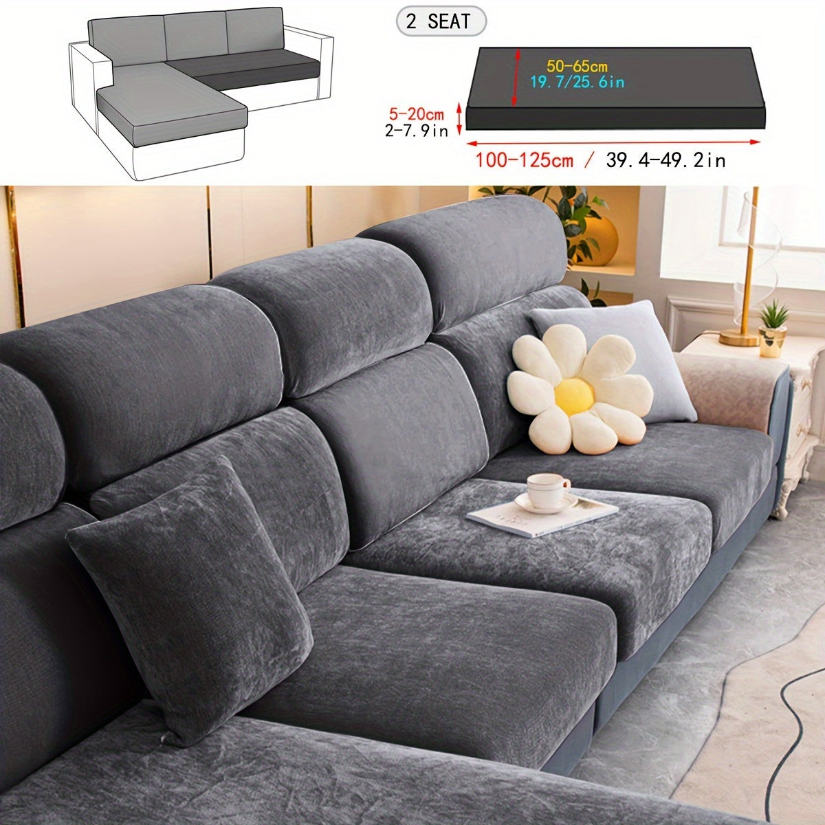 1pc Premium Thickened Sofa Slipcover - Waterproof Furniture Protector for Bedroom, Office, Living Room Home Decor - Stain-Resistant, Easy to Clean, Durable Couch Cover with Soft Brushed Fabric