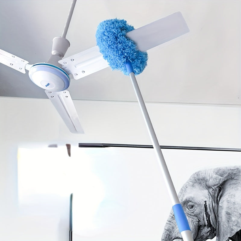 1pc, Microfiber Ceiling Fan Duster with Extension Pole - Removable and Washable Brush for High Ceilings, Fans, Furniture, Cars - Easy Cleaning Tool for Home and Office