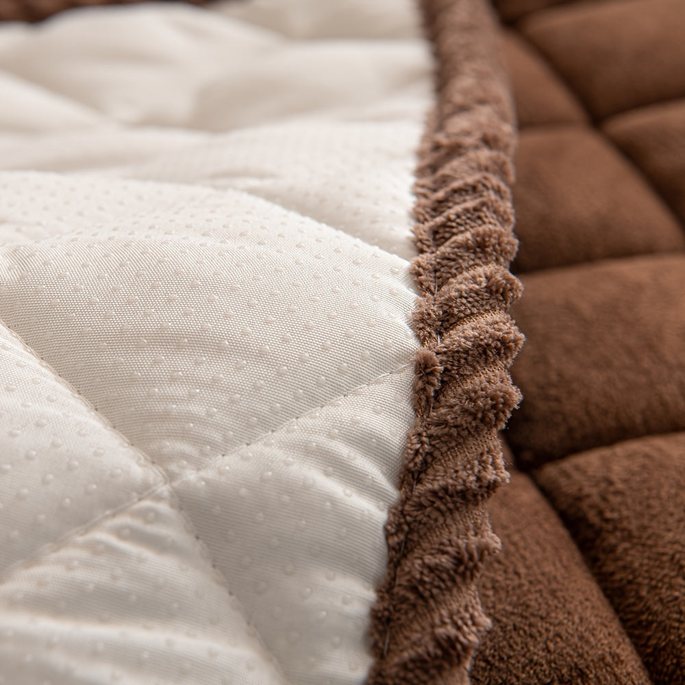 1pc Premium Thickened Sofa Slipcover - Non-Slip, Warm, Soft, and Stain-Resistant Furniture Protector for Bedroom, Office, Living Room, and Home Decor - Easy to Clean, Machine Washable, and Perfect for Pet Owners and Families