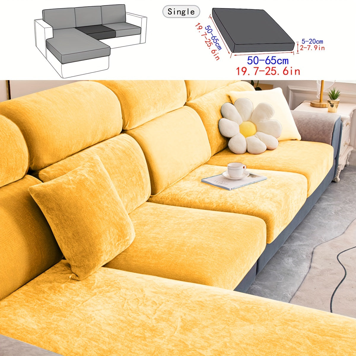 1pc Premium Thickened Sofa Slipcover - Waterproof Furniture Protector for Bedroom, Office, Living Room Home Decor - Stain-Resistant, Easy to Clean, Durable Couch Cover with Soft Brushed Fabric
