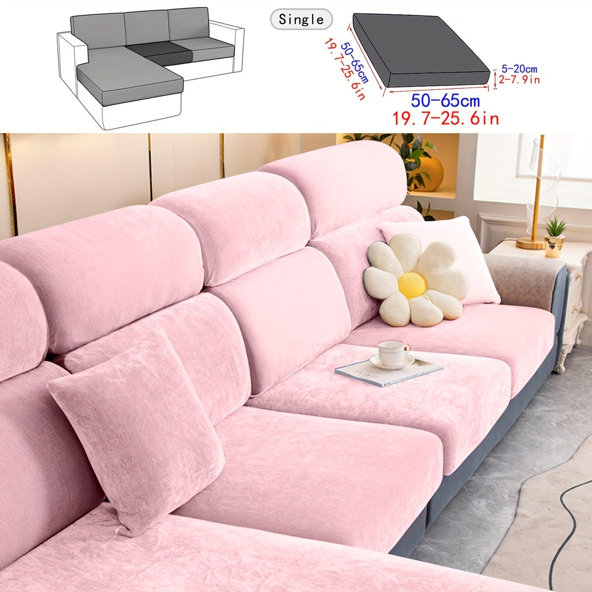 1pc Premium Thickened Sofa Slipcover - Waterproof Furniture Protector for Bedroom, Office, Living Room Home Decor - Stain-Resistant, Easy to Clean, Durable Couch Cover with Soft Brushed Fabric