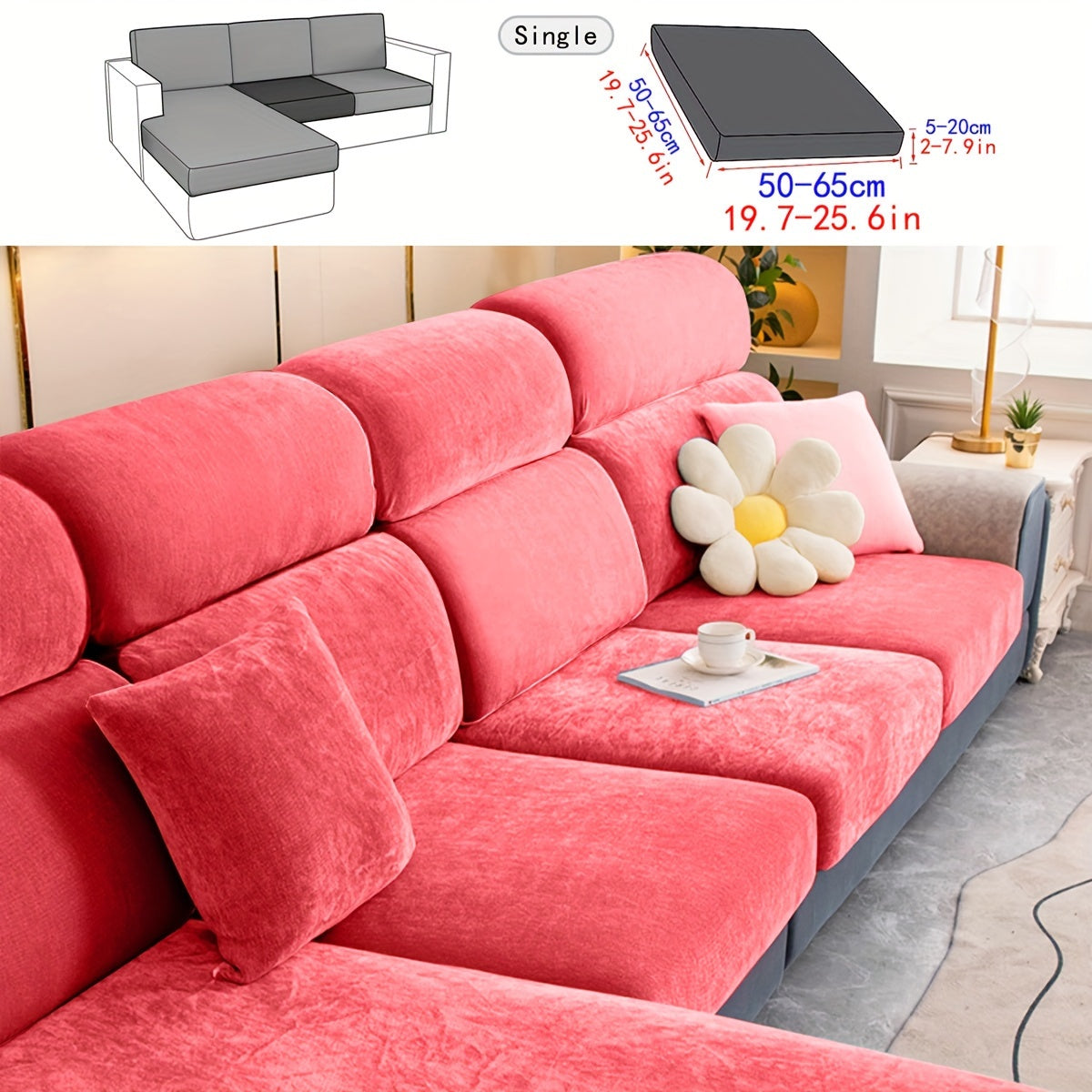 1pc Premium Thickened Sofa Slipcover - Waterproof Furniture Protector for Bedroom, Office, Living Room Home Decor - Stain-Resistant, Easy to Clean, Durable Couch Cover with Soft Brushed Fabric
