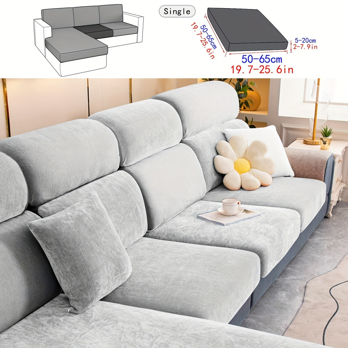 1pc Premium Thickened Sofa Slipcover - Waterproof Furniture Protector for Bedroom, Office, Living Room Home Decor - Stain-Resistant, Easy to Clean, Durable Couch Cover with Soft Brushed Fabric