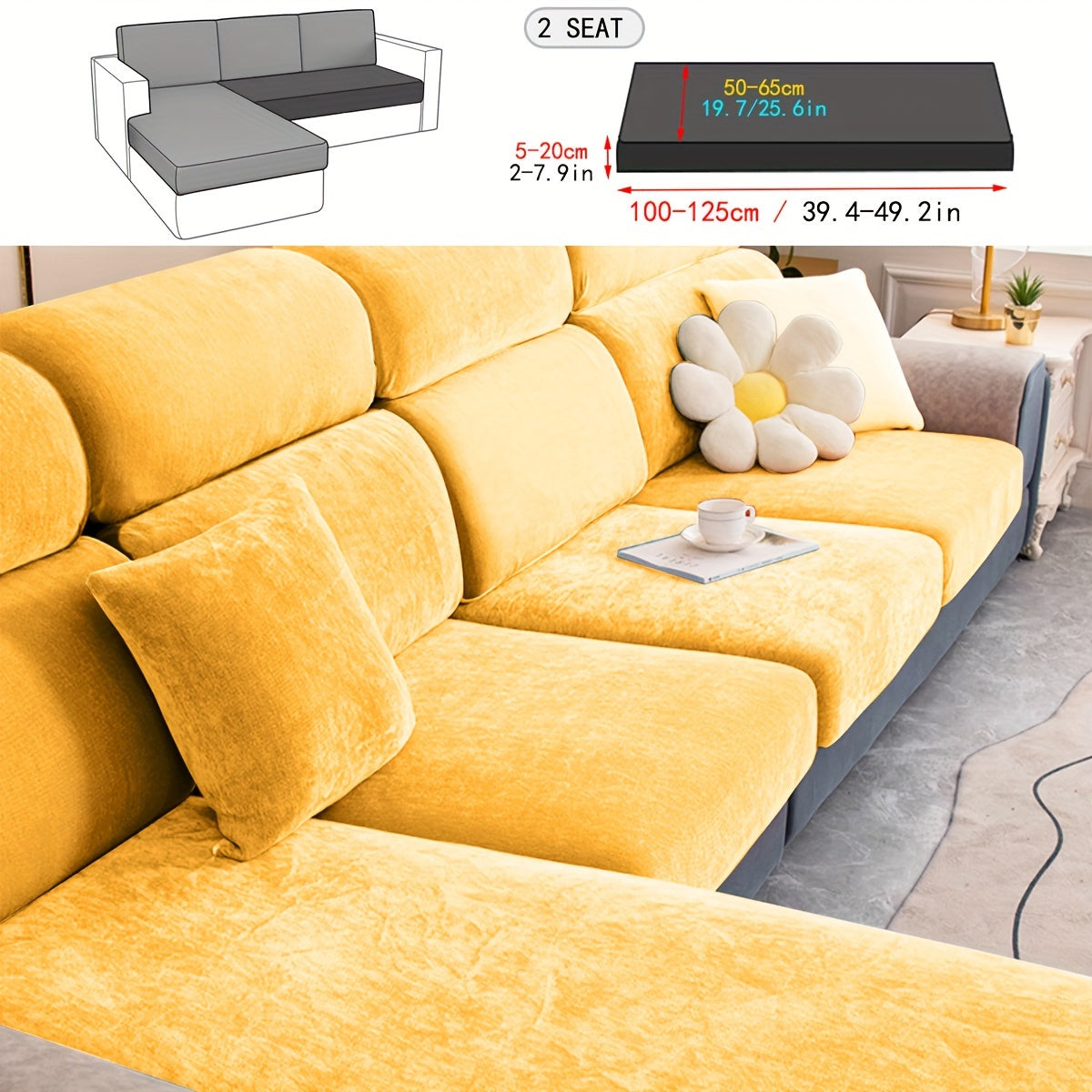 1pc Premium Thickened Sofa Slipcover - Waterproof Furniture Protector for Bedroom, Office, Living Room Home Decor - Stain-Resistant, Easy to Clean, Durable Couch Cover with Soft Brushed Fabric