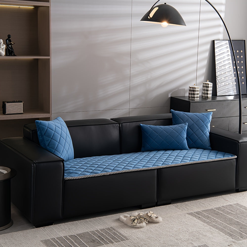 1pc Premium Thickened Sofa Slipcover - Non-Slip, Warm, Soft, and Stain-Resistant Furniture Protector for Bedroom, Office, Living Room, and Home Decor - Easy to Clean, Machine Washable, and Perfect for Pet Owners and Families