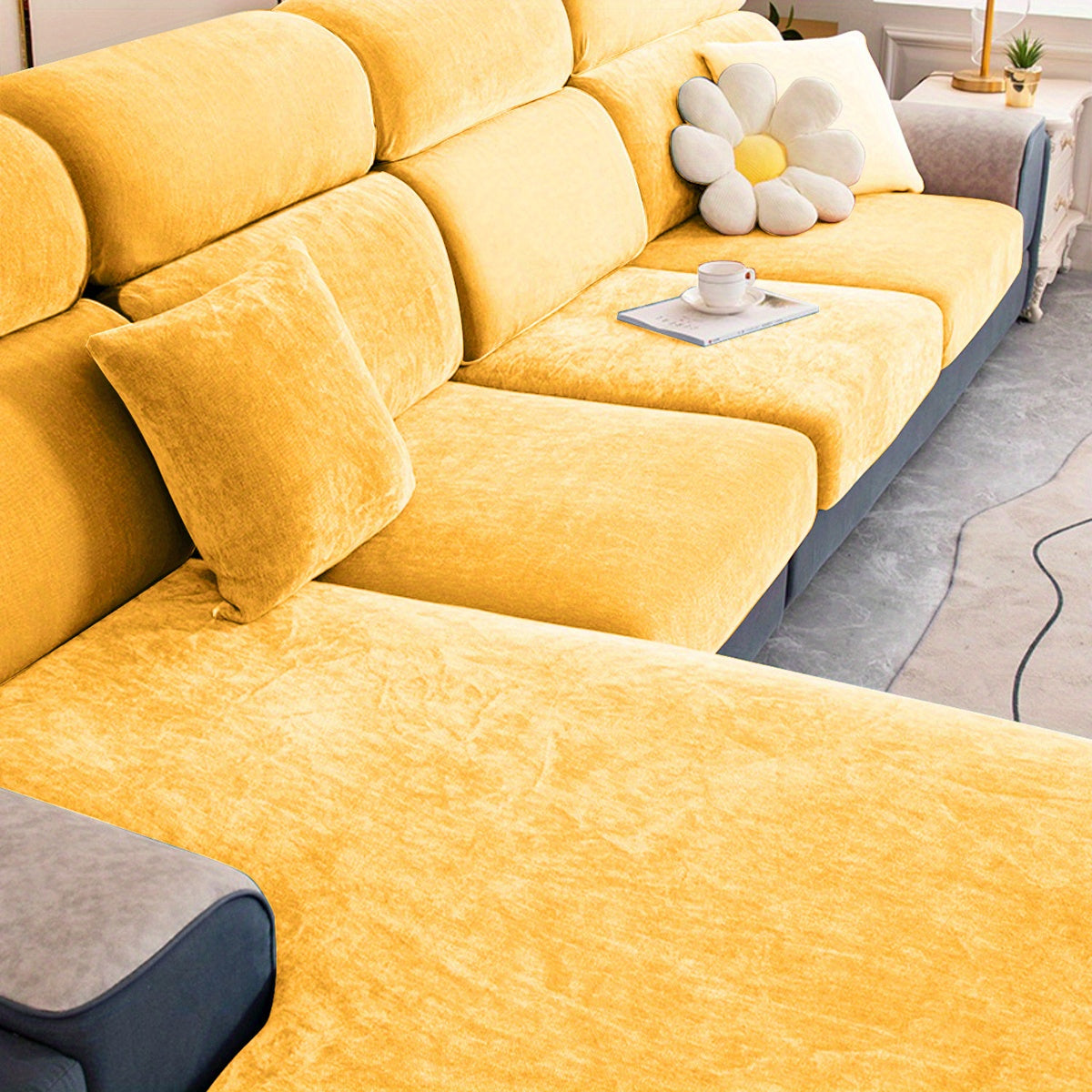 1pc Premium Thickened Sofa Slipcover - Waterproof Furniture Protector for Bedroom, Office, Living Room Home Decor - Stain-Resistant, Easy to Clean, Durable Couch Cover with Soft Brushed Fabric