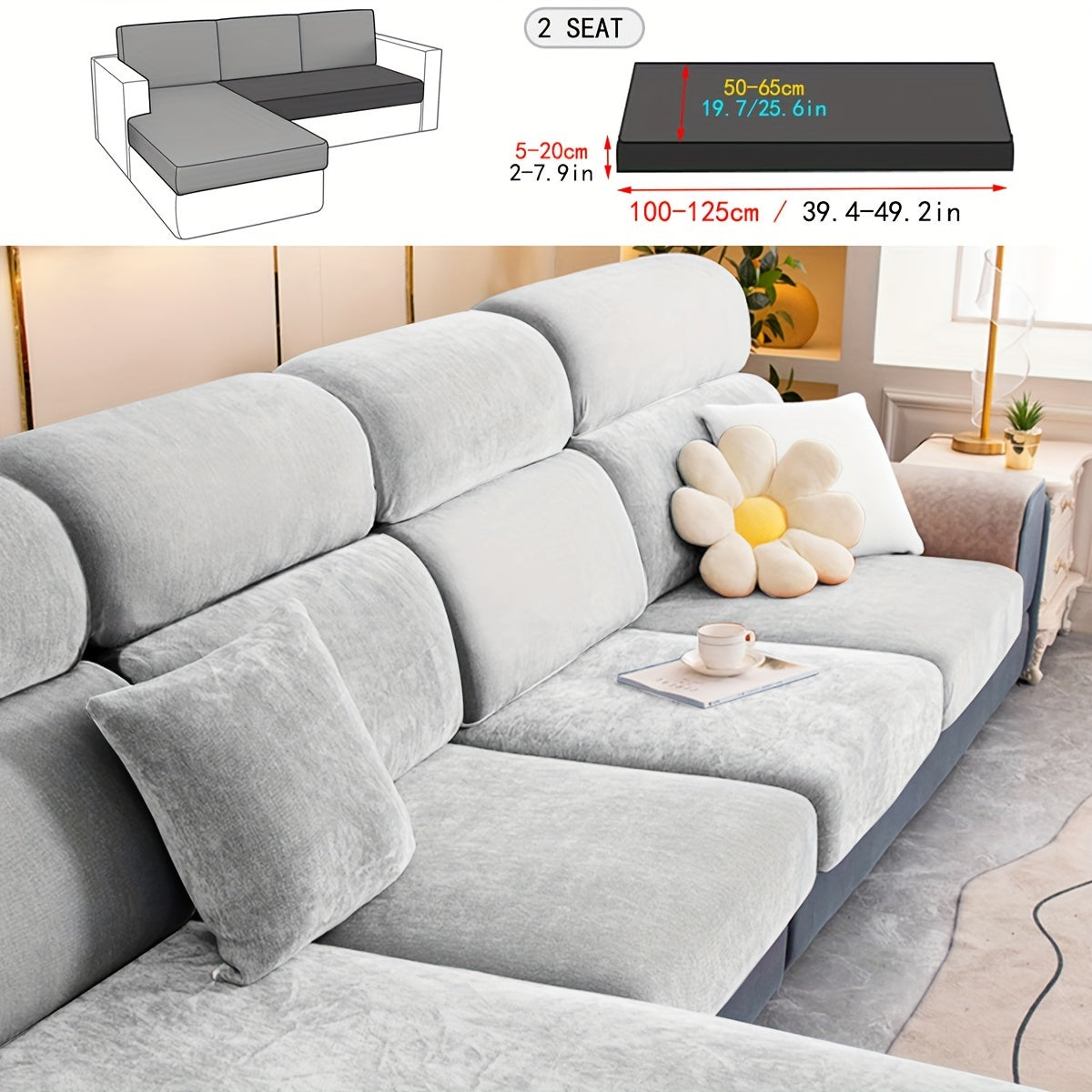 1pc Premium Thickened Sofa Slipcover - Waterproof Furniture Protector for Bedroom, Office, Living Room Home Decor - Stain-Resistant, Easy to Clean, Durable Couch Cover with Soft Brushed Fabric
