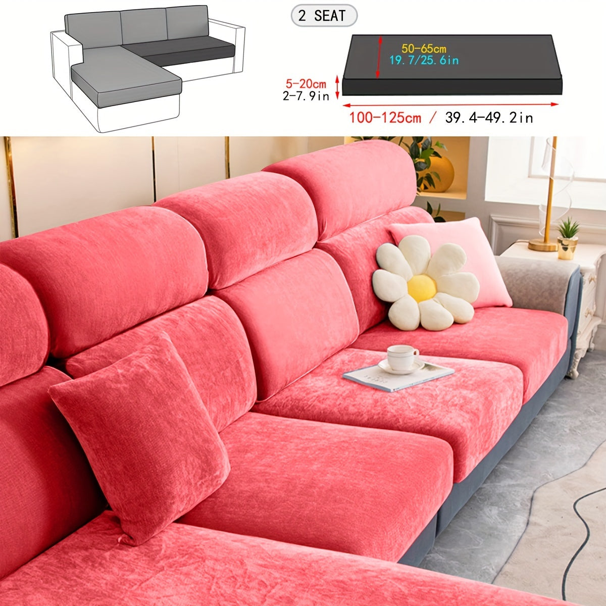 1pc Premium Thickened Sofa Slipcover - Waterproof Furniture Protector for Bedroom, Office, Living Room Home Decor - Stain-Resistant, Easy to Clean, Durable Couch Cover with Soft Brushed Fabric