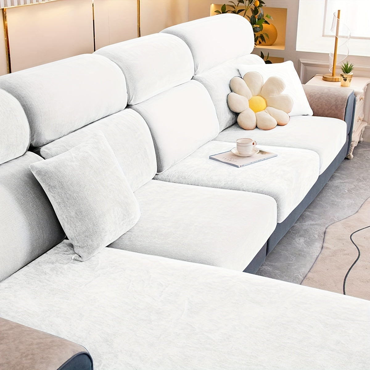 1pc Premium Thickened Sofa Slipcover - Waterproof Furniture Protector for Bedroom, Office, Living Room Home Decor - Stain-Resistant, Easy to Clean, Durable Couch Cover with Soft Brushed Fabric