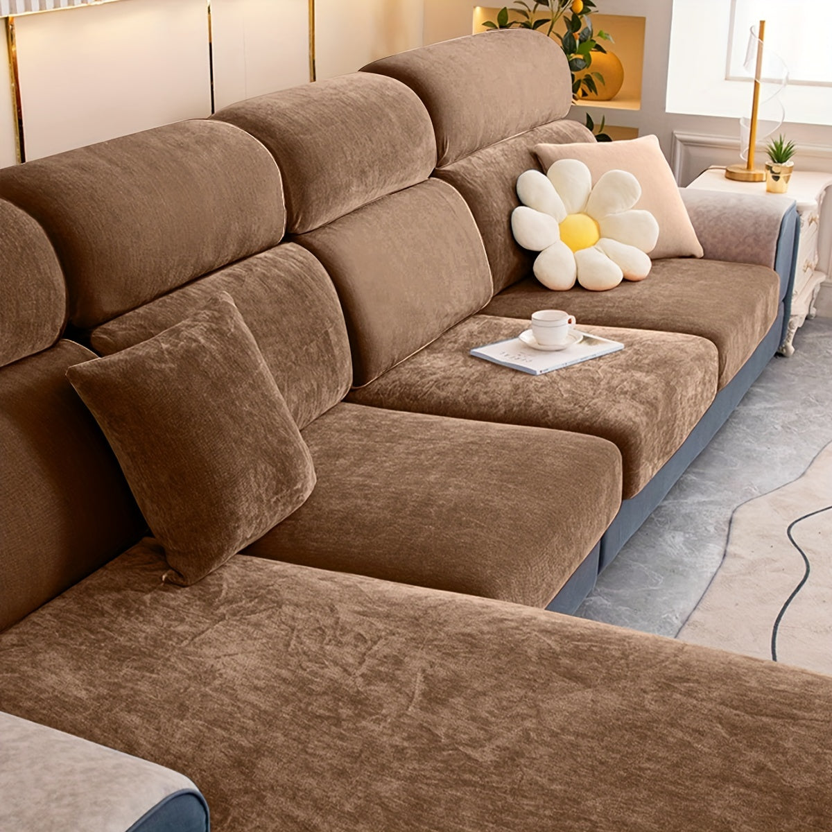 1pc Premium Thickened Sofa Slipcover - Waterproof Furniture Protector for Bedroom, Office, Living Room Home Decor - Stain-Resistant, Easy to Clean, Durable Couch Cover with Soft Brushed Fabric