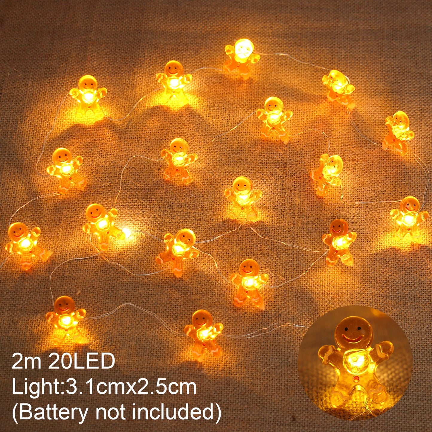 Xmas String Light Christmas Tree Ornament Merry Christmas Decor for Home Cristmas Decor Noel Navidad Gift 2023 New Year 2024