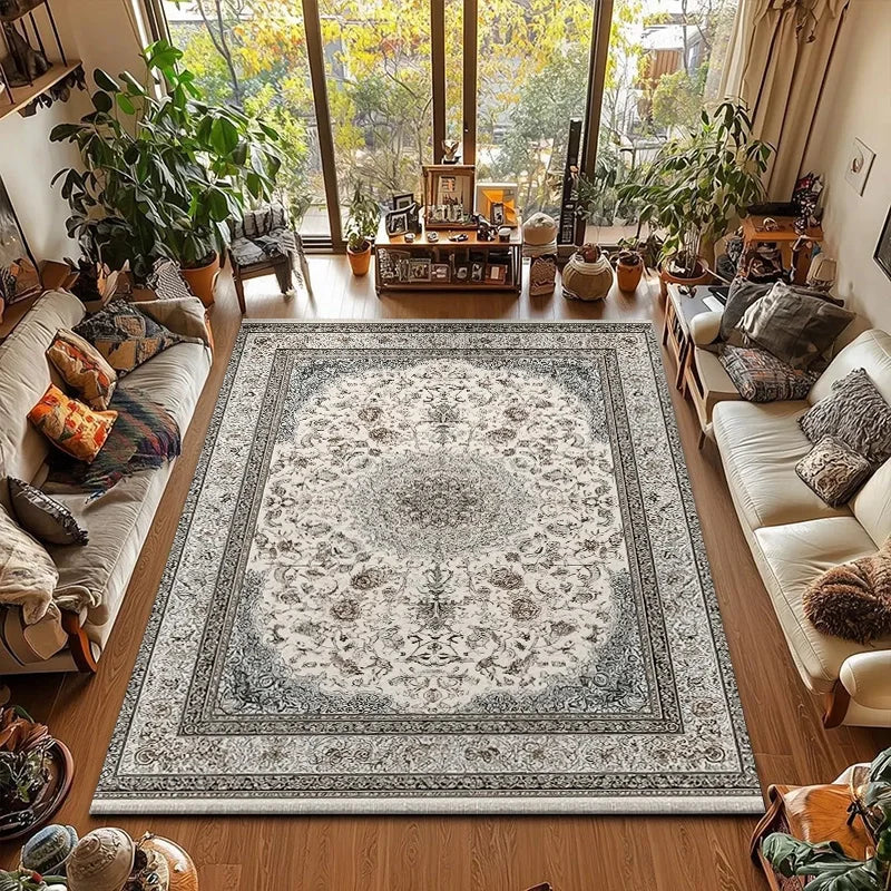 RAKKS Retro Style Rugs for Bedroom Large Area Living Room Decoration Anti-slip Carpet Washable Lounge Floor Mat Home Soft Rug