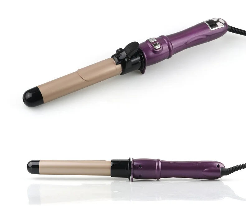 Automatic Hair Curler 1.1inches Rotating Curling Iron with LED Display Fast Heating Curling Wand Hair Curler for Home&Travel Use