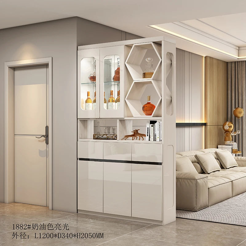 White Wine Drinks Display Cabinet Organizer Shelf Closet Curio Display Cabinet Storage Modern Woonkamer Kasten Furnitures