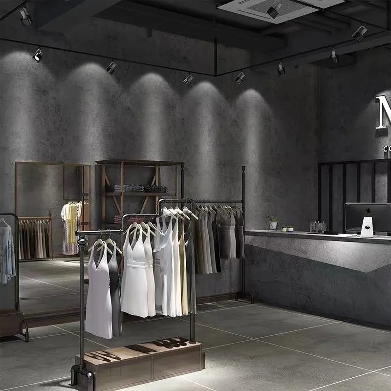 40cm PVC Dark Gray Waterproof Industrial Style Self-adhesive Wallpaper Library Living Room Bedroom Wall Renovation Vinyl Sticker