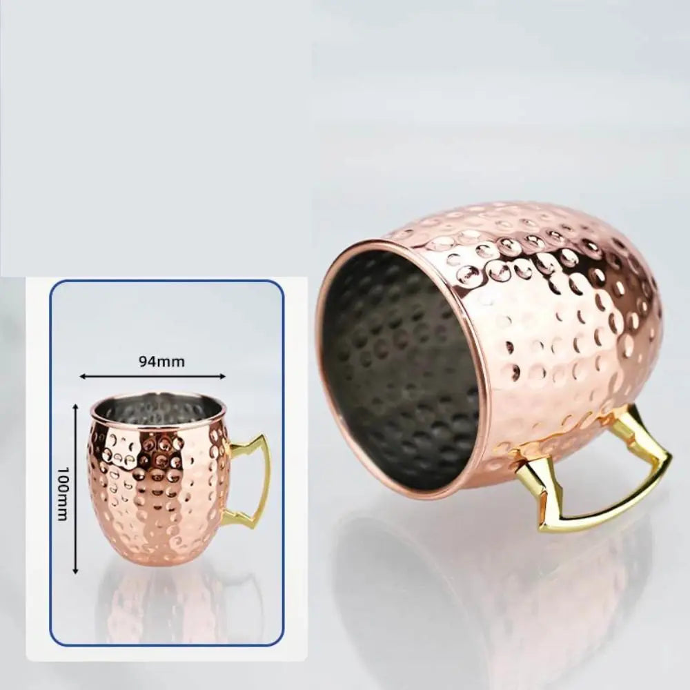 500ml Pure Copper Cup Handcrafted Moscow Mule Moscow Mule Mugs Brushed Appearance Thickened Mug Cup Mules Cocktails Coffee Beer