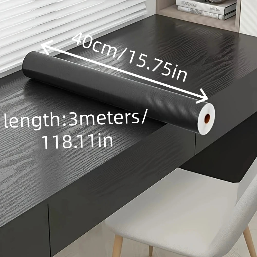 1pc 15.75inX118.11in DIY Self Adhesive Waterproof PVC Wallpaper Renovation Cabinets Furniture Wall Sticker Home Decor Sticky