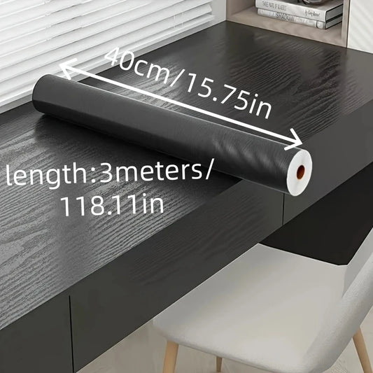 1pc 15.75inX118.11in DIY Self Adhesive Waterproof PVC Wallpaper Renovation Cabinets Furniture Wall Sticker Home Decor Sticky