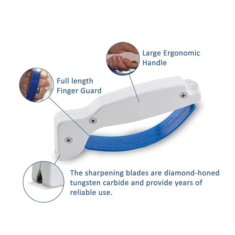 ABKO-2Pack Kitchen Knifes Sharpener Handheld Carbide Tipped Blade Sharpener Sharpens Knives & Scissors