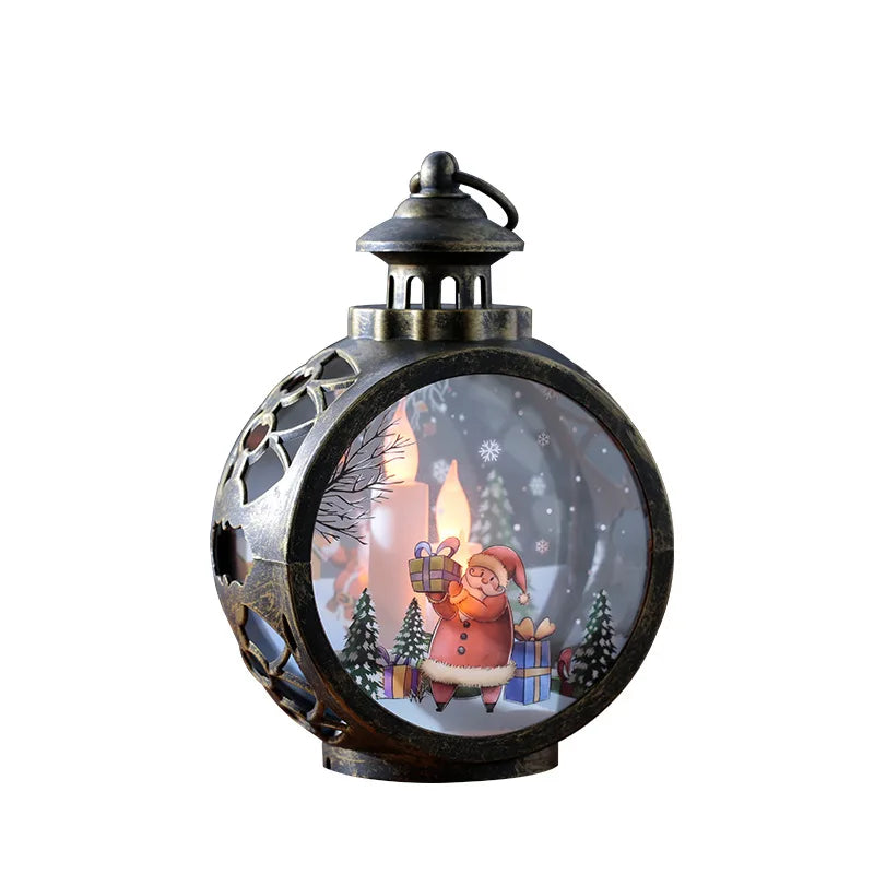 Christmas Decorations  Retro Night Lights Luminous Gift  Window Decorations Tabletop Decorations Props Atmosphere Pendants