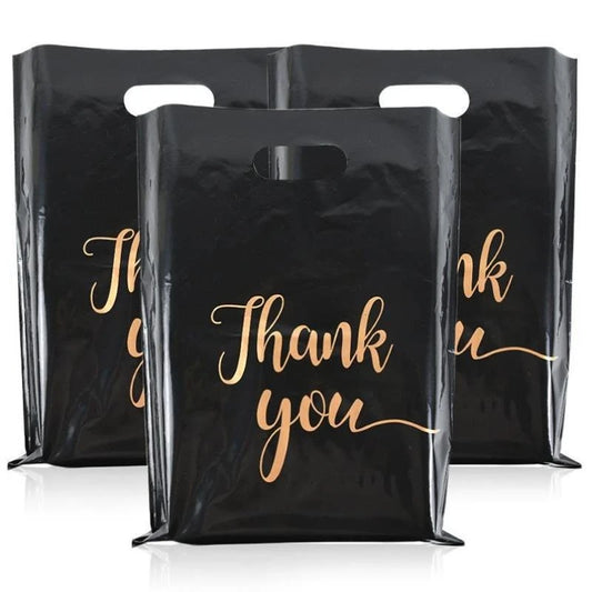 100PCS Thank You Gift Bags Candy Cookie Packaging Bag for Wedding Birthday Party Small Business Candy Pastry Store Packaging