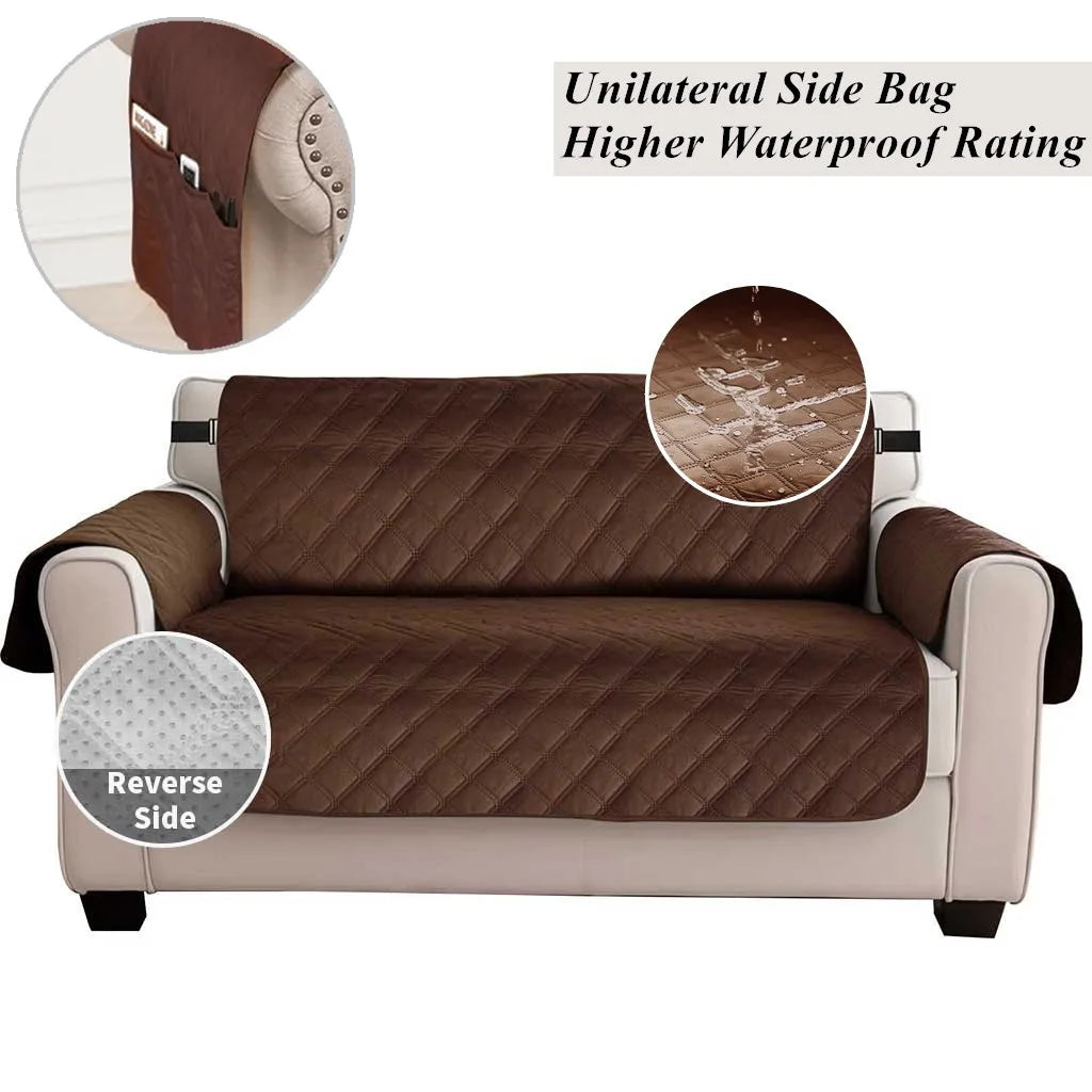 Sofa Covers Waterproof Sofa Slipcovers 1/2/3/4 Seater Non Slip Cover for Kids Pets Washable Sofa Protector with Elastic Strap