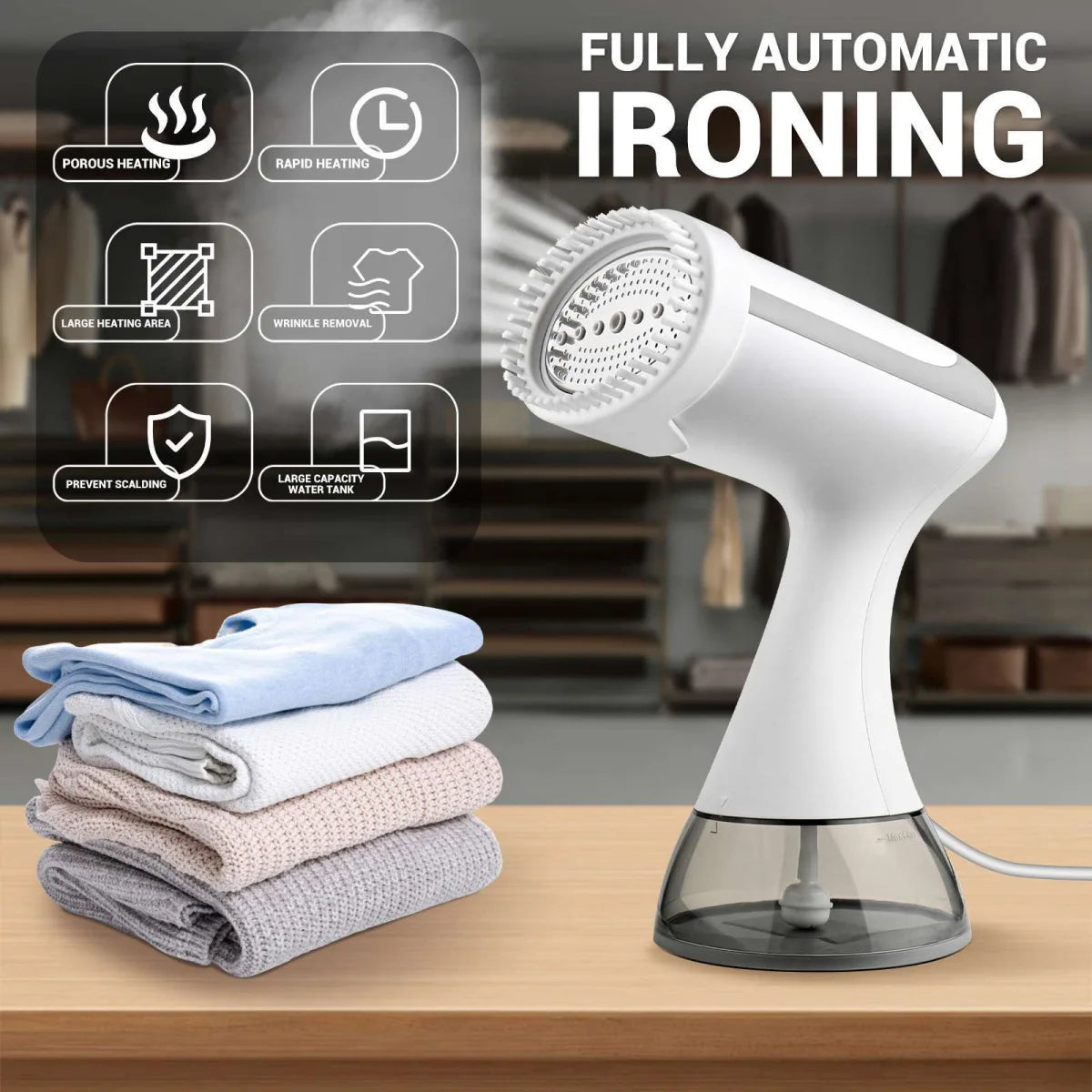 1500W Portable Hanging Iron Machine Hand Holding Ironing Machine Iron Machine Household Steam Wet Ironing Steam Iron for Clothes
