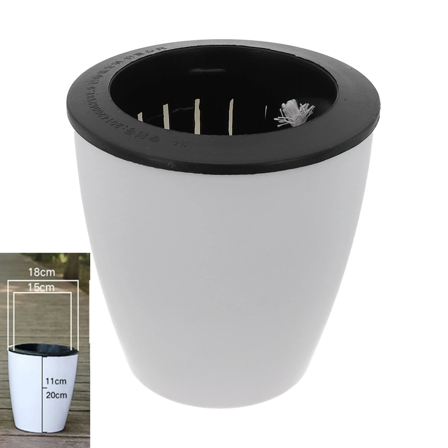 Artificial Pot Plants Pot Nursery Pot Artificial Lawn Vase White Plastic Thick Plant Flower Pot Home Garden Weddings Decoration