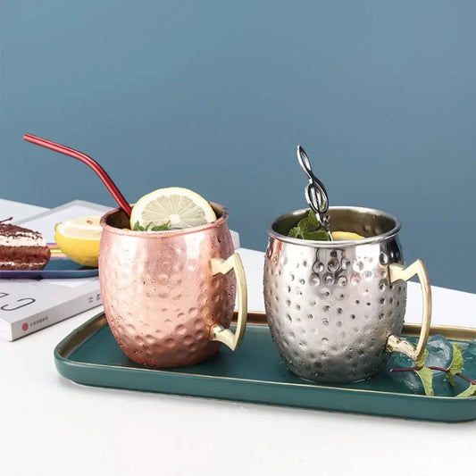 500ml Pure Copper Cup Handcrafted Moscow Mule Moscow Mule Mugs Brushed Appearance Thickened Mug Cup Mules Cocktails Coffee Beer
