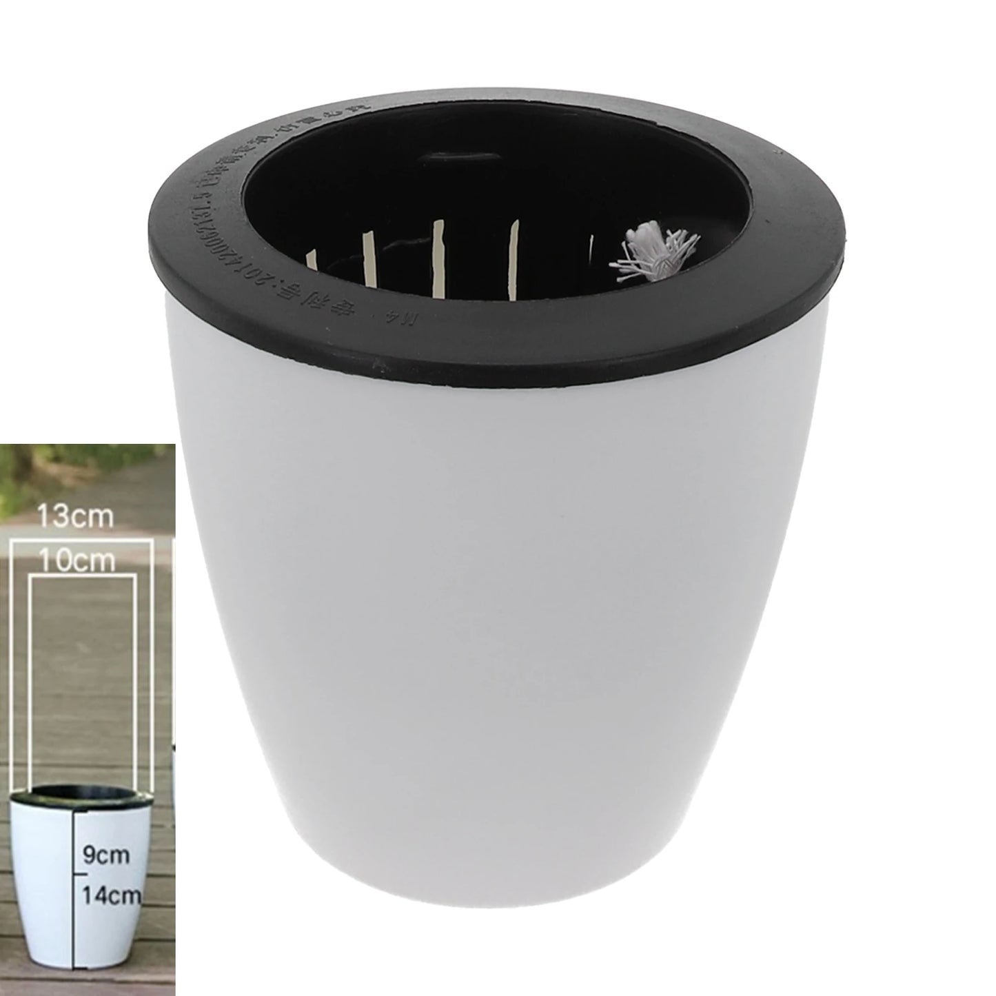 Artificial Pot Plants Pot Nursery Pot Artificial Lawn Vase White Plastic Thick Plant Flower Pot Home Garden Weddings Decoration