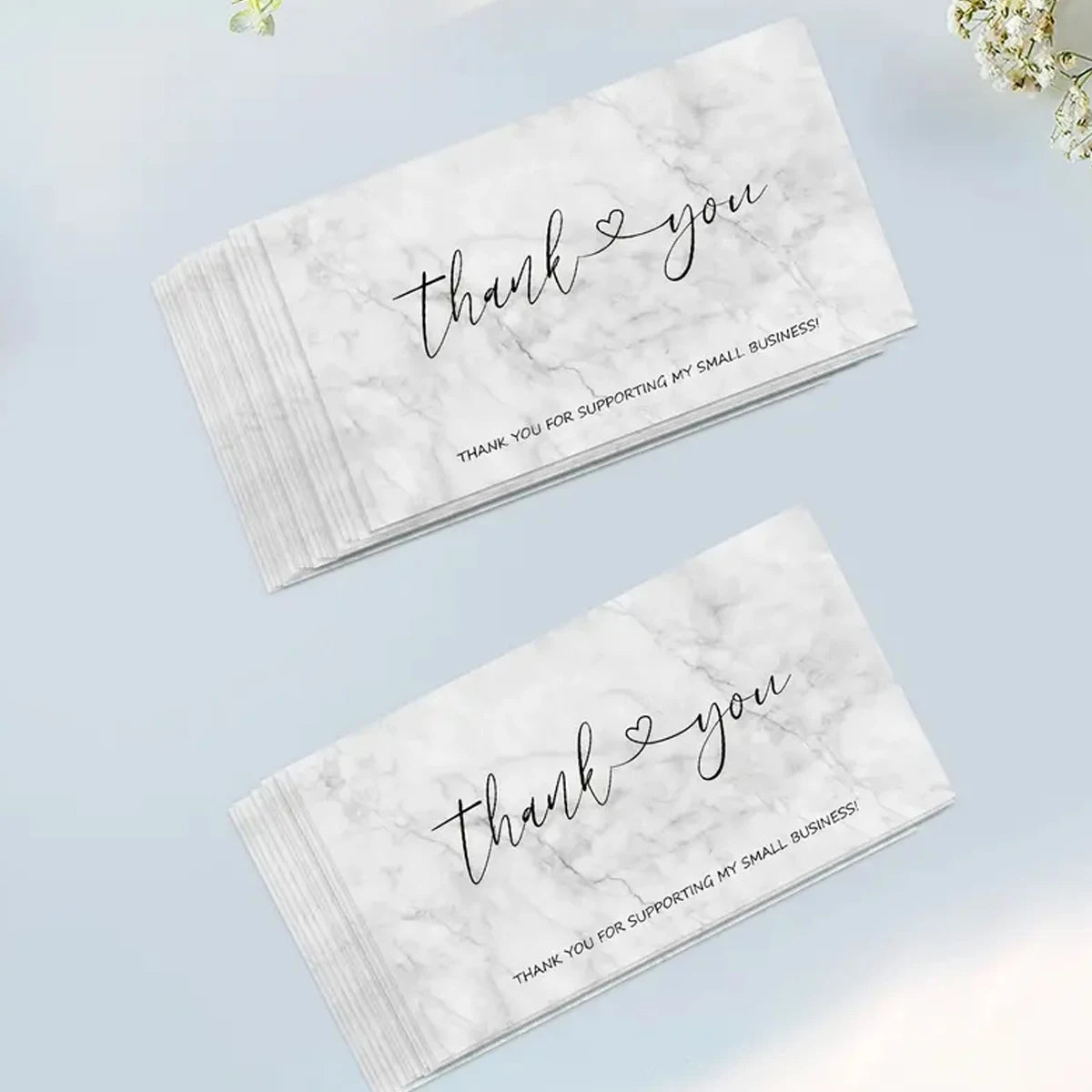 50Pcs 2x3.5 Inch Thank You Cards Small Business, Commercial Decoration Label,Thanks You Card For Retail Store Owner