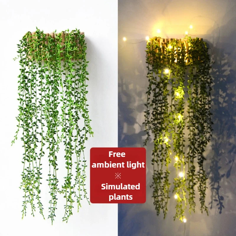 Wood Modern Decorative Vases Creative Simple Living Room Decoration Half Wall Hanging Flower Vases Interior Room Decorations