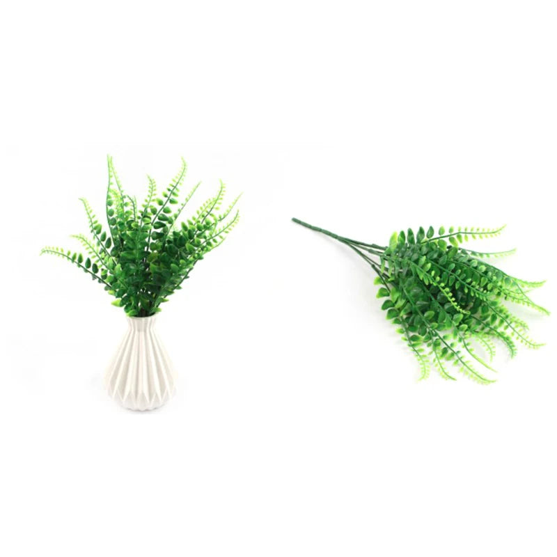 Artificial Plants Fake Leaf Foliage Bush Home Office Garden Wedding Decors