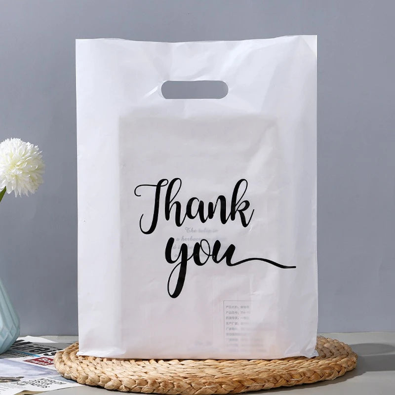 100PCS Thank You Gift Bags Candy Cookie Packaging Bag for Wedding Birthday Party Small Business Candy Pastry Store Packaging