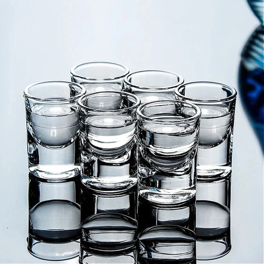 15ml/30ml/80ml/120ml Thick Bottomed Shot Glass Spirits Cup Vodka Glass Vintage Transparent High End Foreign Wine Glass Drinkware