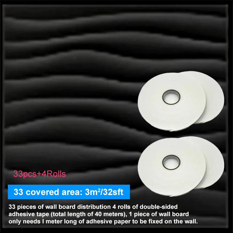 Wall Renovation 3D PVC Wave Board Texture Wall Panel Non-self-adhesive Wall Sticker Art Ceramic Tile Wallpaper Room Bathroom