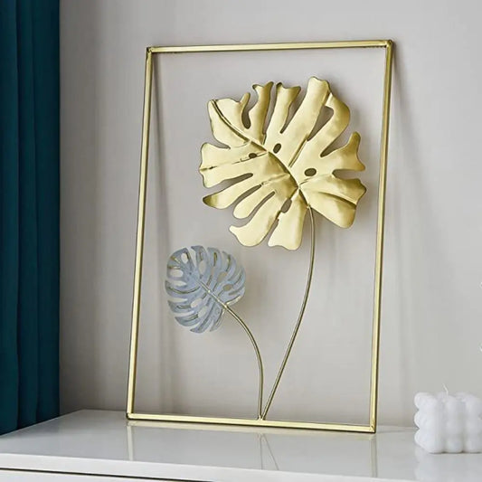 Decor Cabinet Living Room Handicraft Home Decoration Desktop Ornaments Iron Arts Crafts Ginkgo Leaf Ornaments Leaves Sculpture