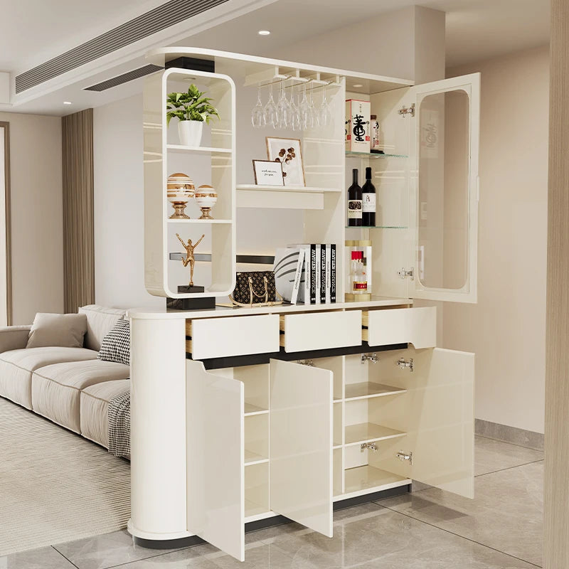 White Wine Drinks Display Cabinet Organizer Shelf Closet Curio Display Cabinet Storage Modern Woonkamer Kasten Furnitures