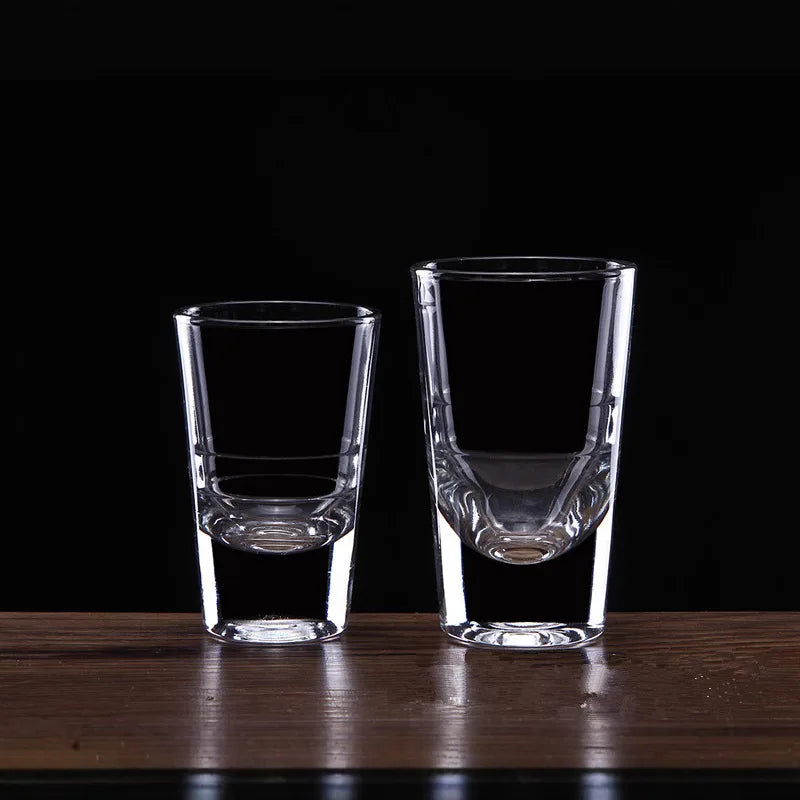 15ml/30ml/80ml/120ml Thick Bottomed Shot Glass Spirits Cup Vodka Glass Vintage Transparent High End Foreign Wine Glass Drinkware